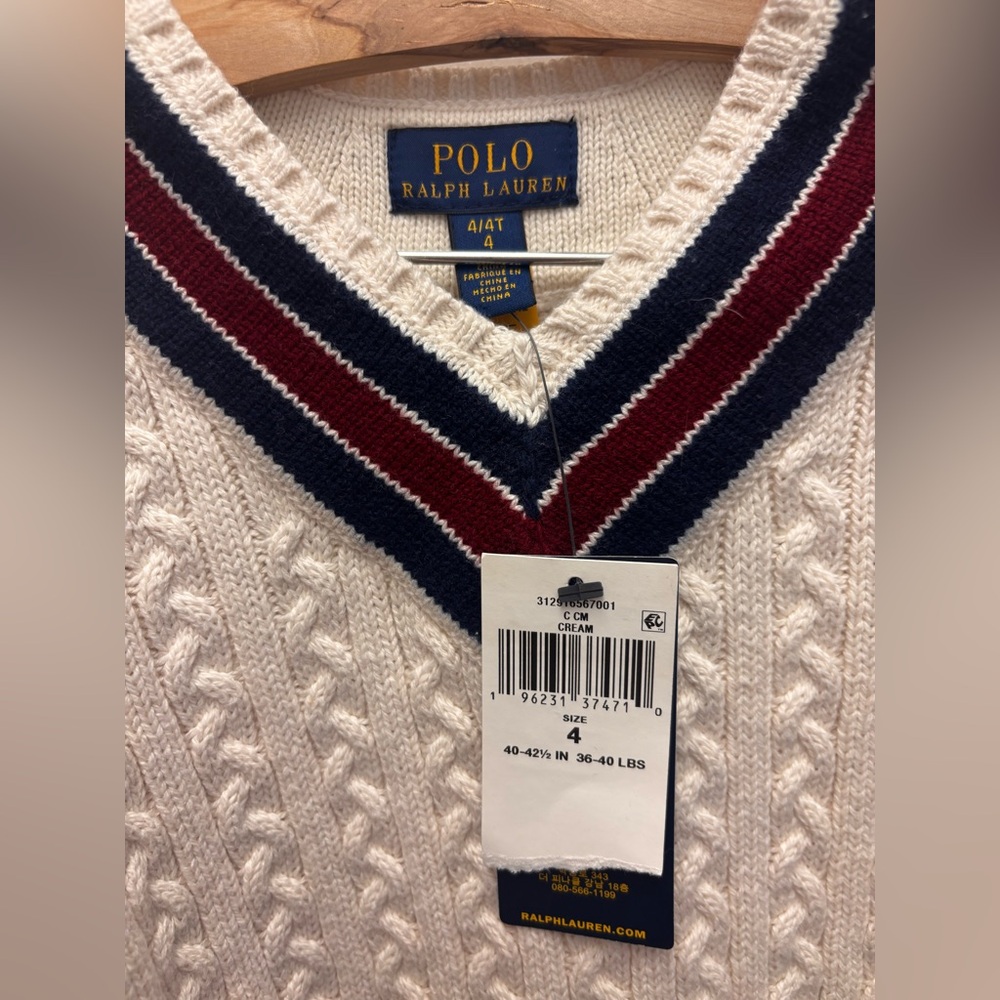 Ralph Lauren Cotton-Blend Cricket Sweater Dress - Picture 2 of 5